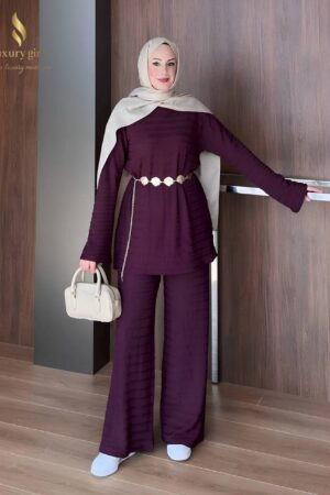 طقم ڤيلورا الصيفي بحزام ذهبي